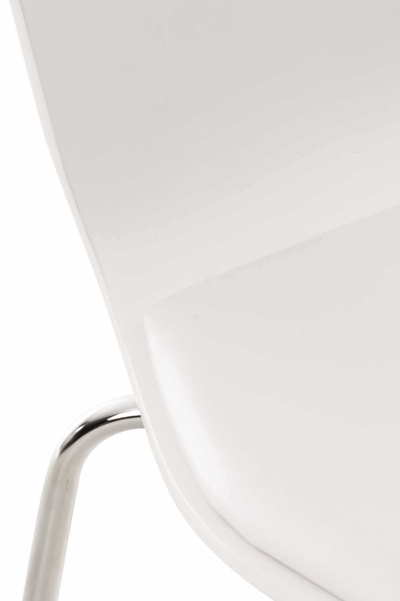 CLP Besucherstuhl Aaron PVC mit ergonomisch geformten Holzsitz und Metallgestell