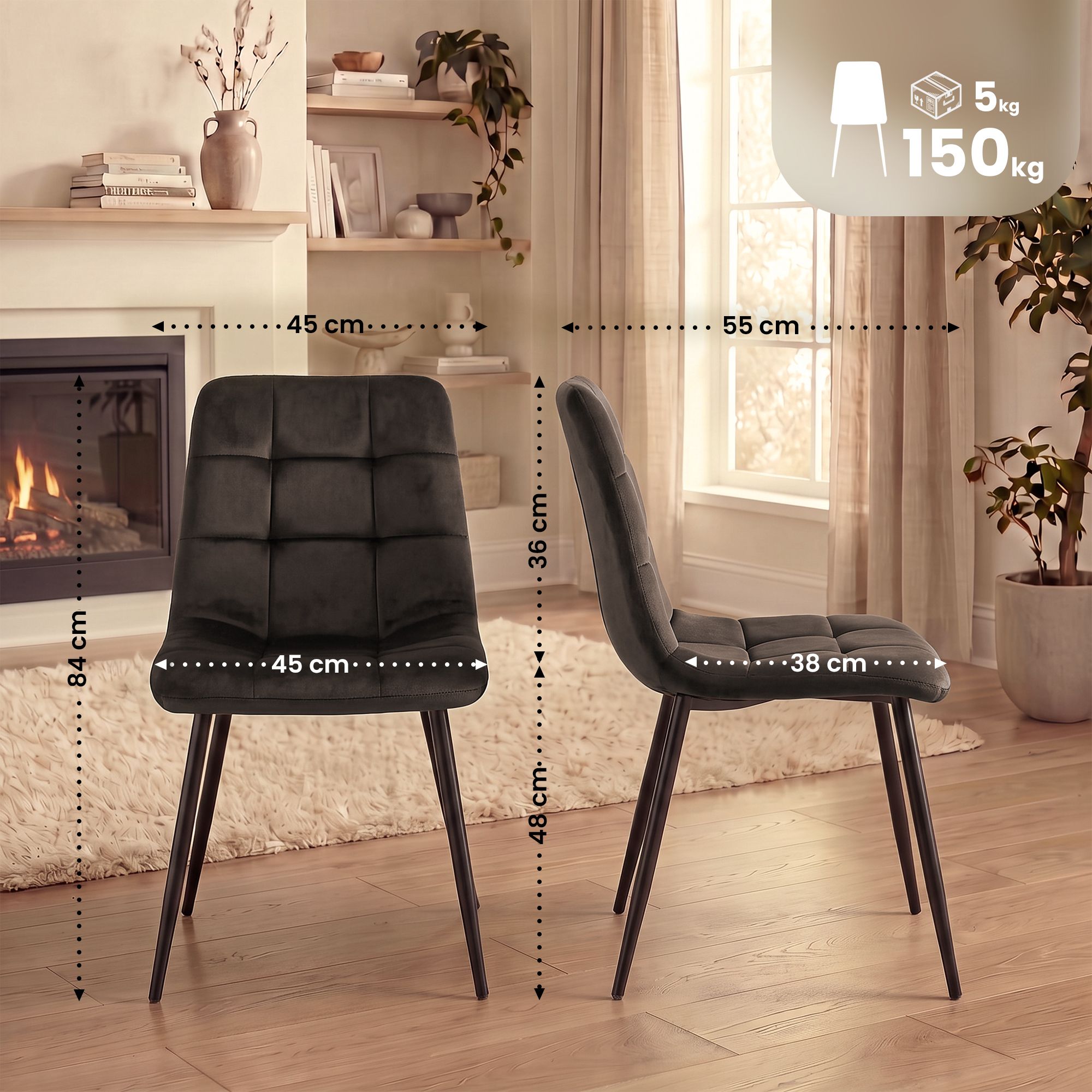 4er Set Esszimmerstühle Tilde