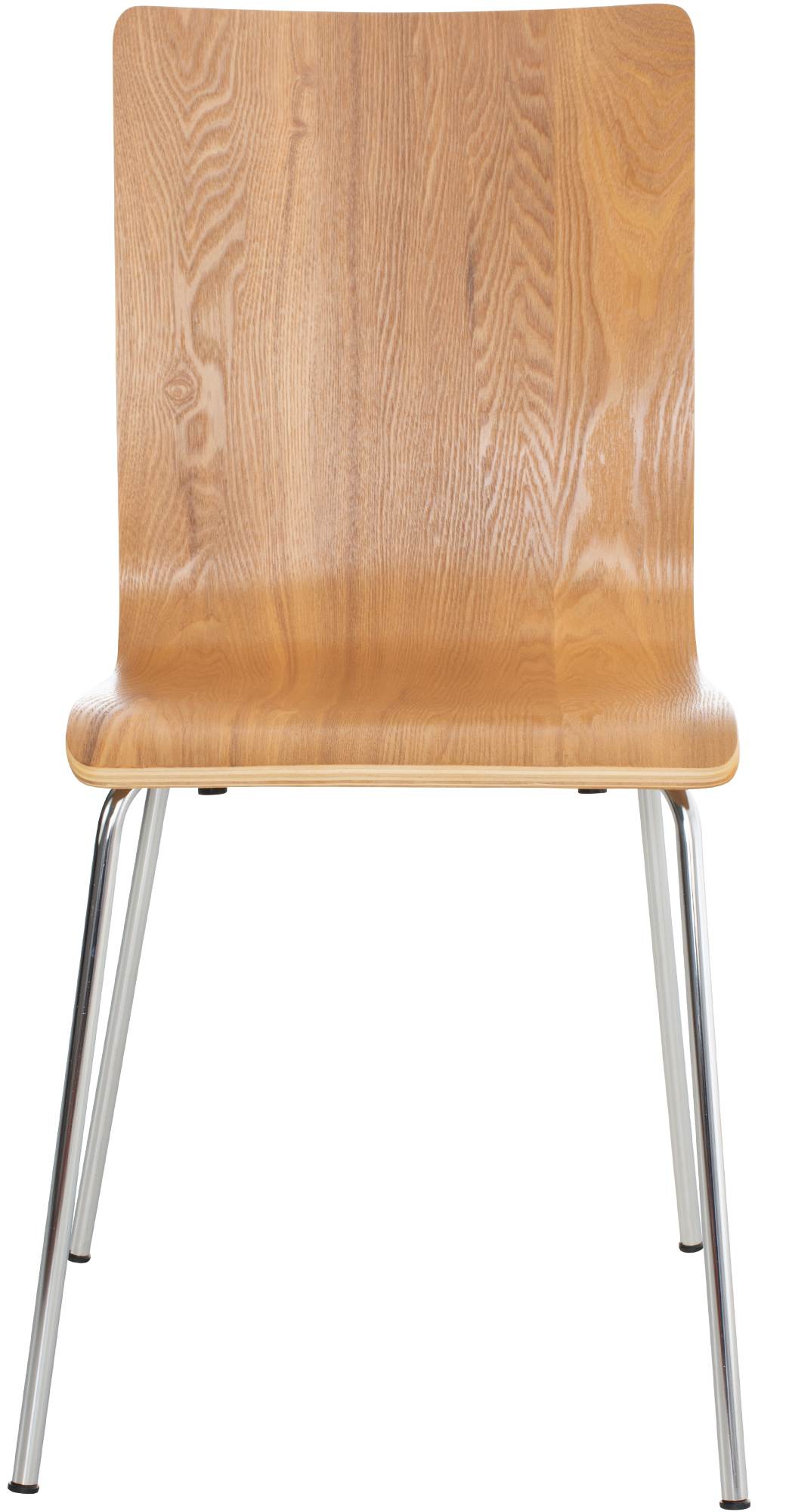 CLP Besucherstuhl Pepe mit ergonomisch geformten Holzsitz und Metallgestell