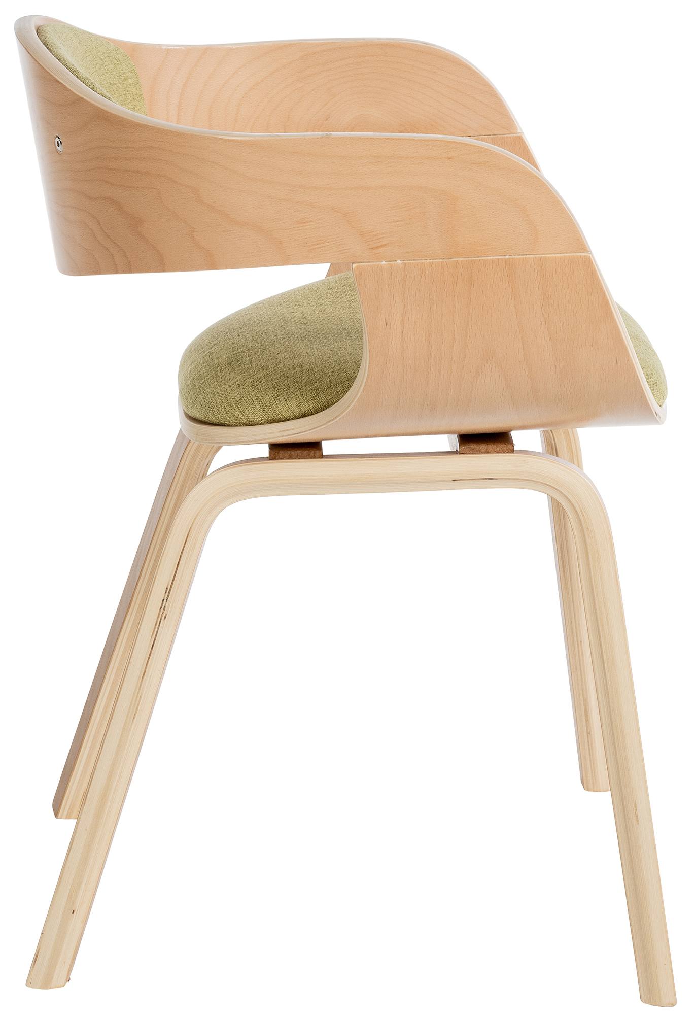CLP 2er Set Stühle Kingston Stoff mit Polsterung und robustem Holzgestell