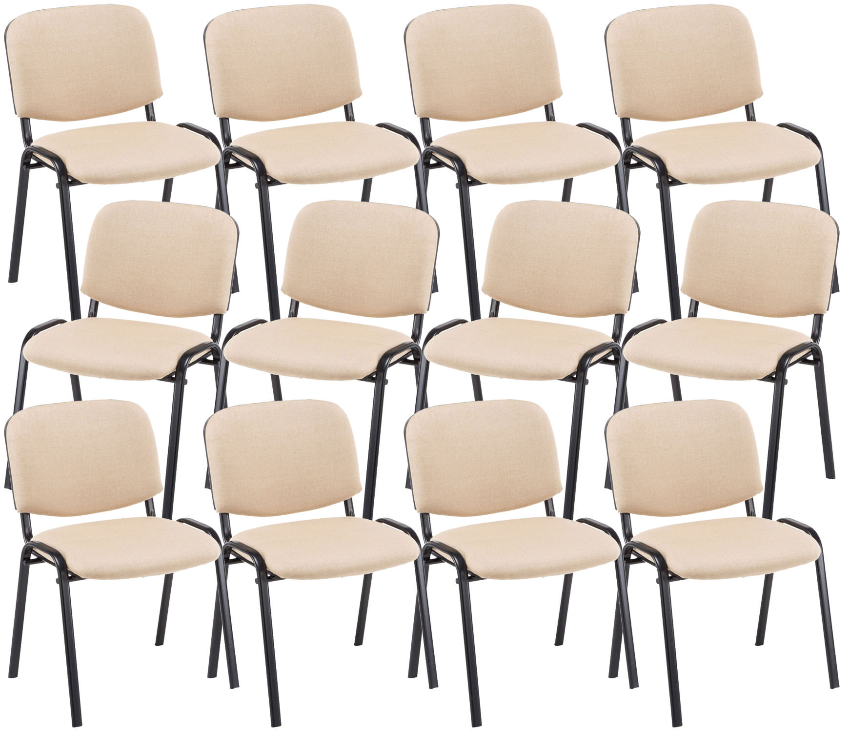 12er Set Besucherstuhl Ken Stoff
