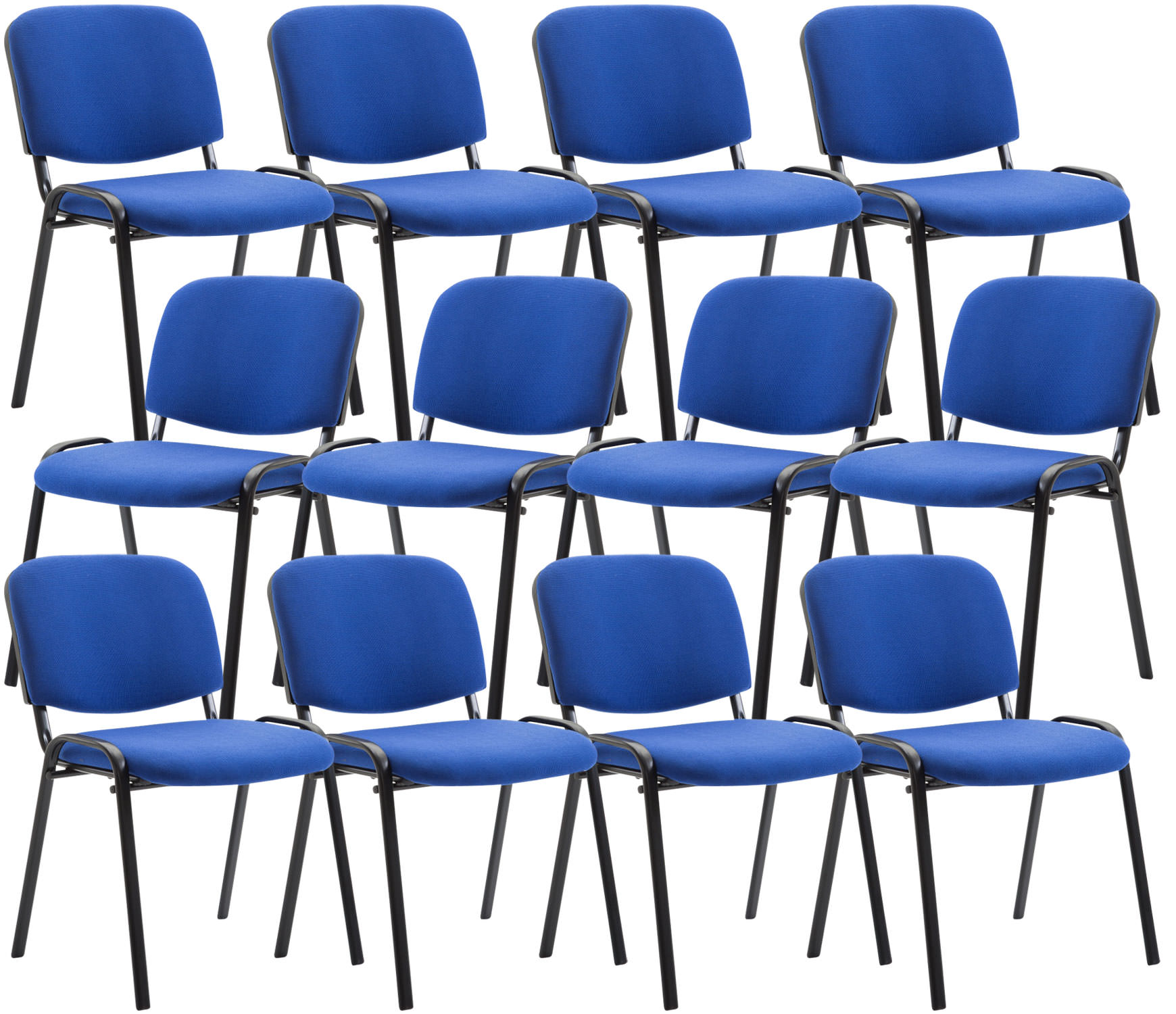 12er Set Besucherstuhl Ken Stoff