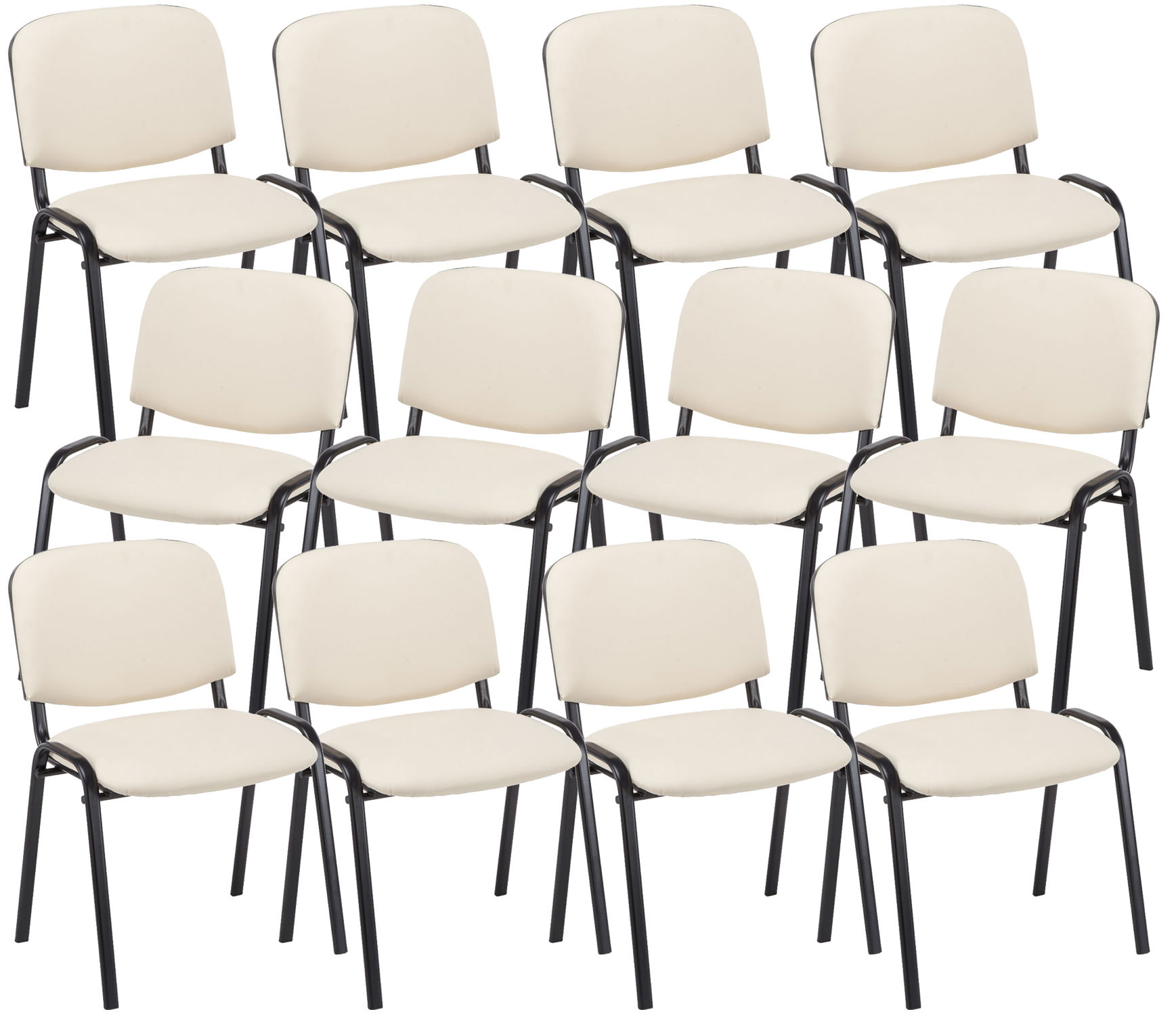 12er Set Besucherstuhl Ken Kunstleder