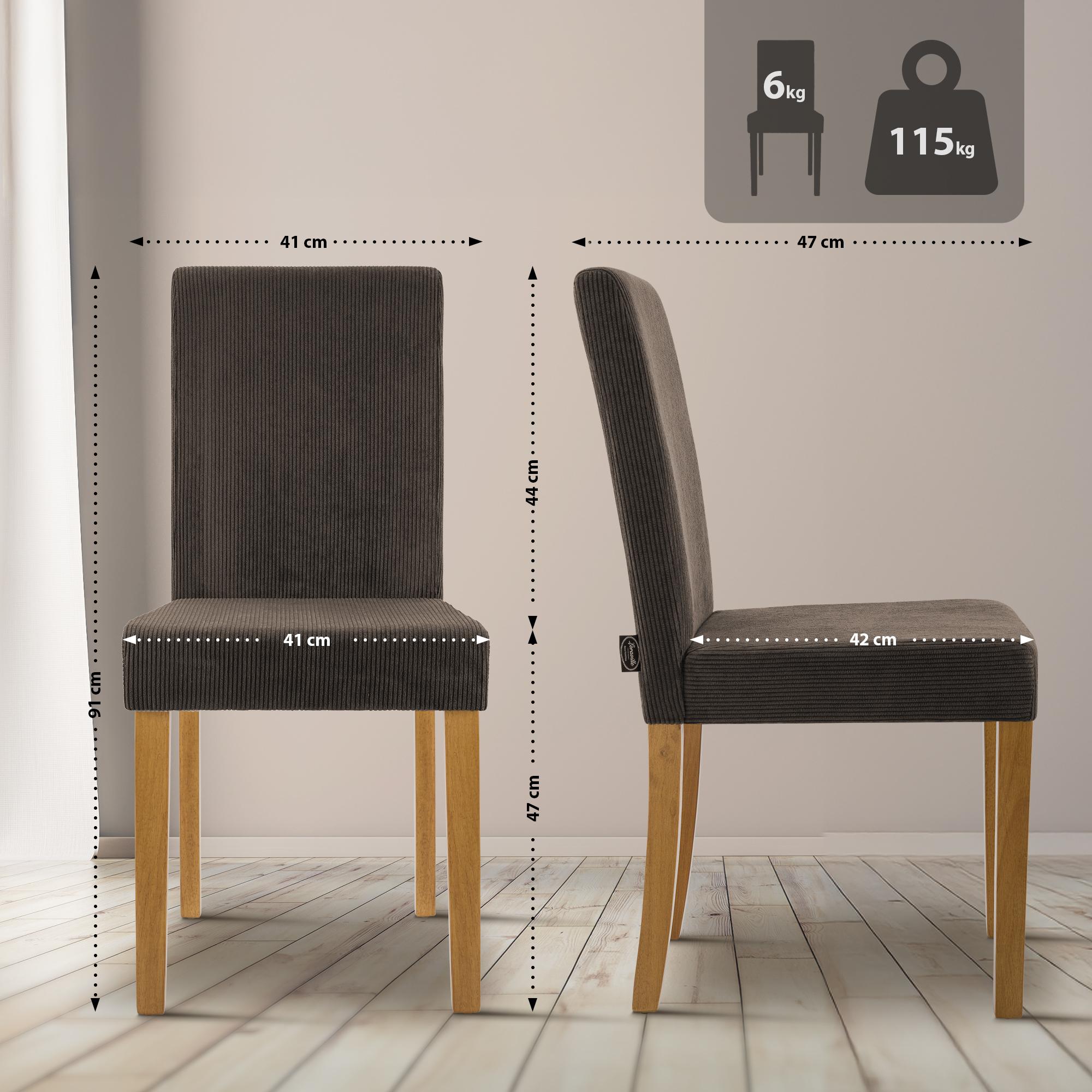 2er Set Esszimmerstuhl Ina Cord