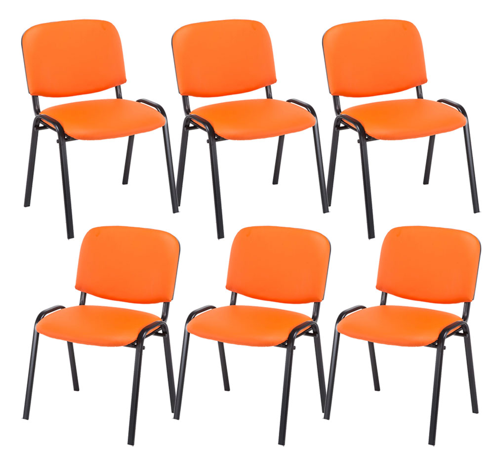 6er Set Besucherstuhl Ken Kunstleder