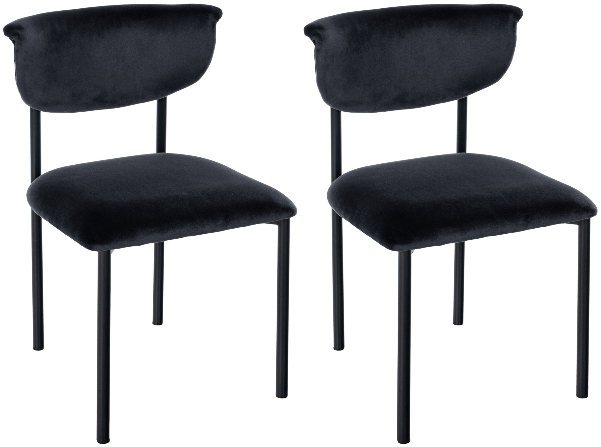 2er Set Esszimmerstuhl Gambell Samt