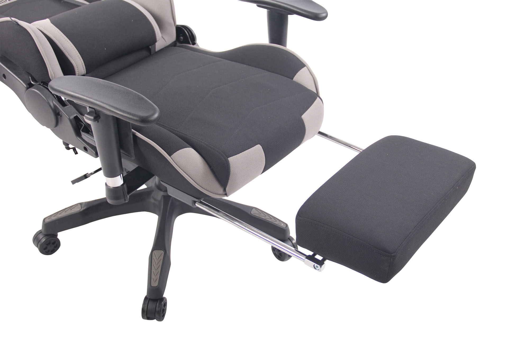 CLP Gaming Bürostuhl Turbo XFM Stoff mit Massagefunktion und ausziehbarer Fußablage