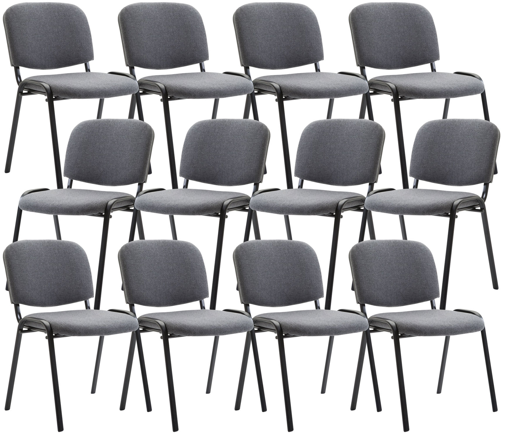 12er Set Besucherstuhl Ken Stoff