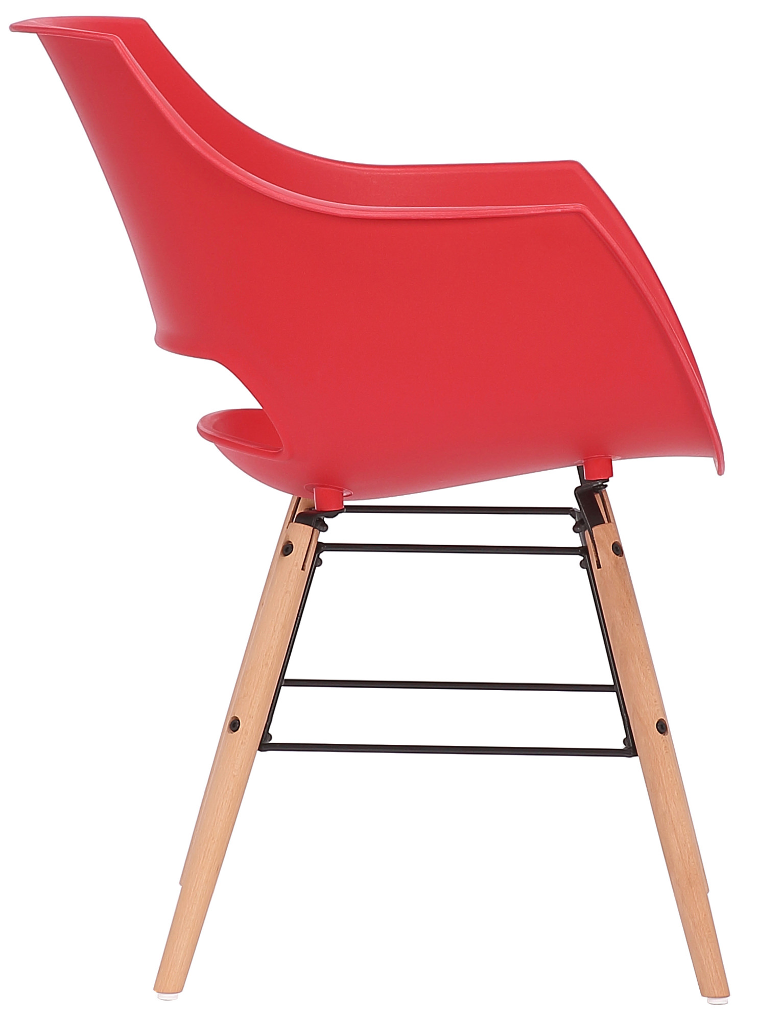 CLP 4er Set Stuhl Skien Kunststoff mit Buchenholz Gestell